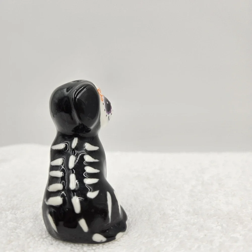 Halloween Cat Dog Sugar Skull Dia De Muertos Day of Dead Salt & Pepper Shakers